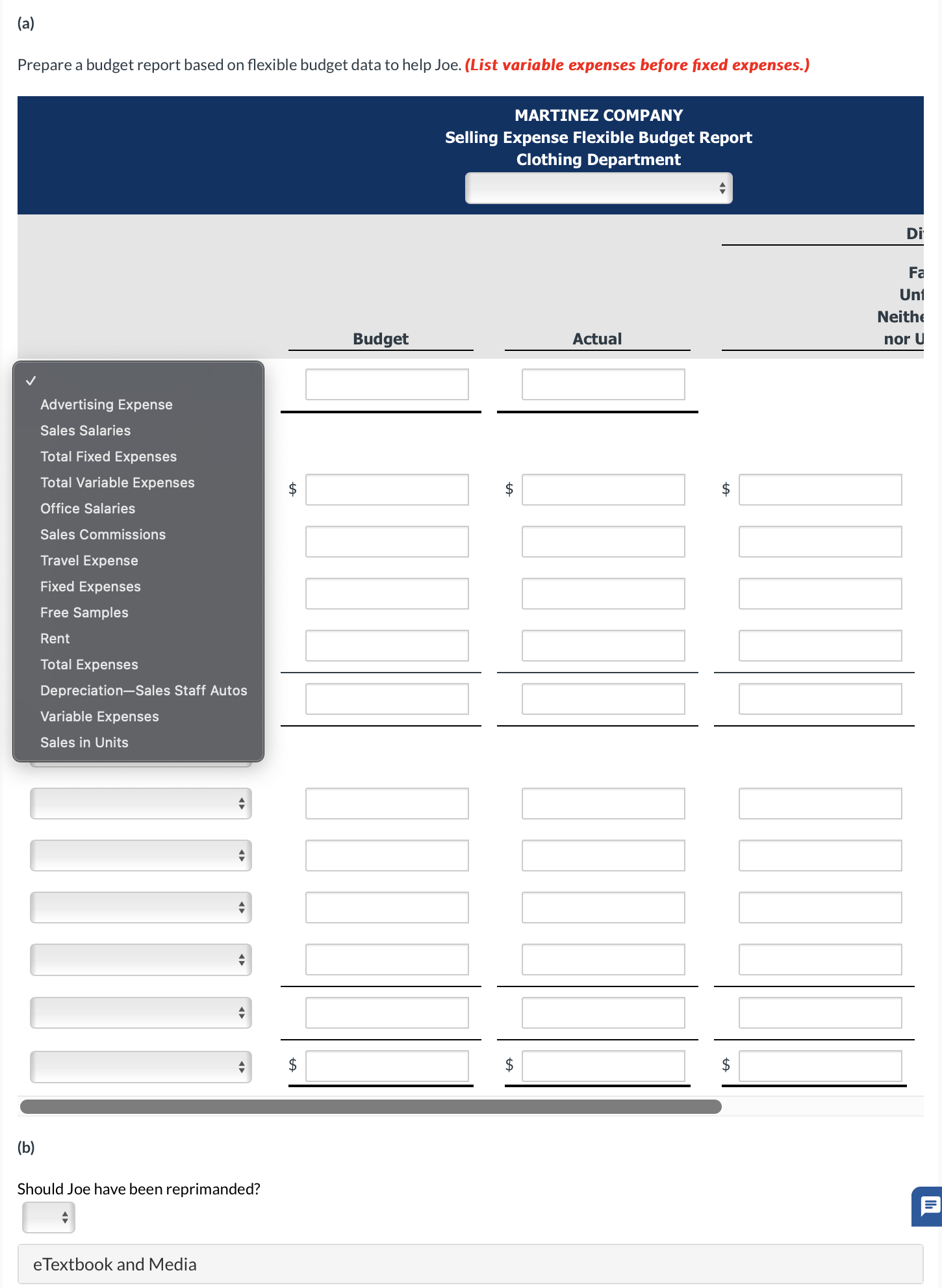 Solved As sales manager, Joe Batista was given the following