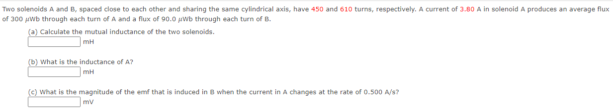 Solved Two solenoids A and B, spaced close to each other and | Chegg.com