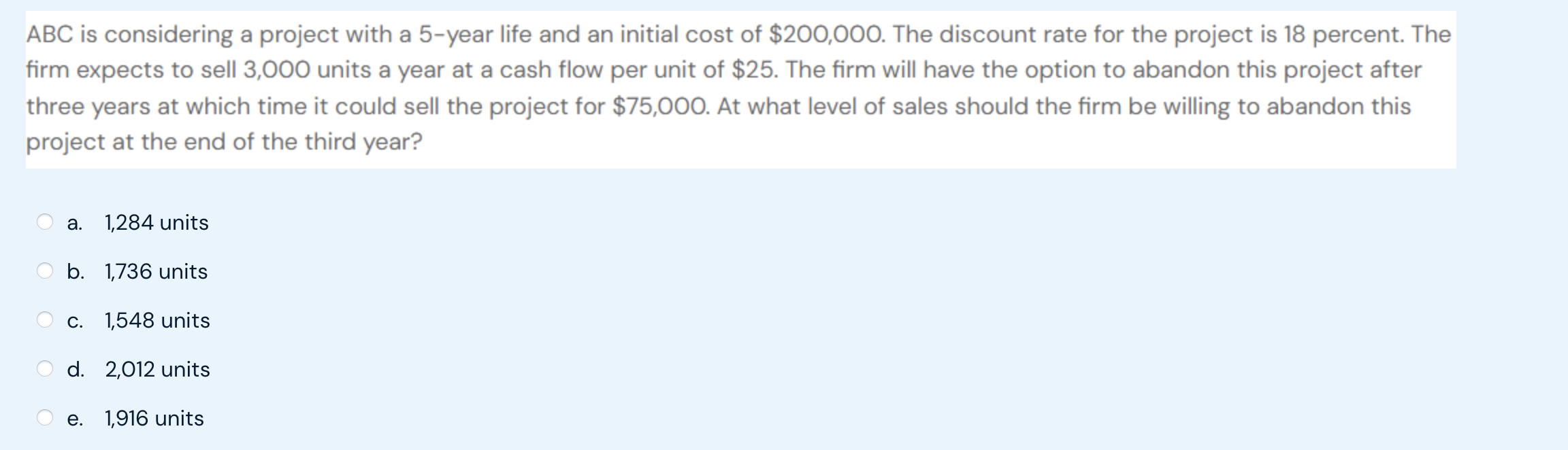 Solved ABC is considering a project with a \( 5 \) ﻿year