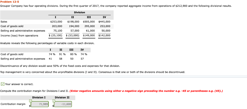 Solved Problem 12-5 Grouper Company has four operating | Chegg.com