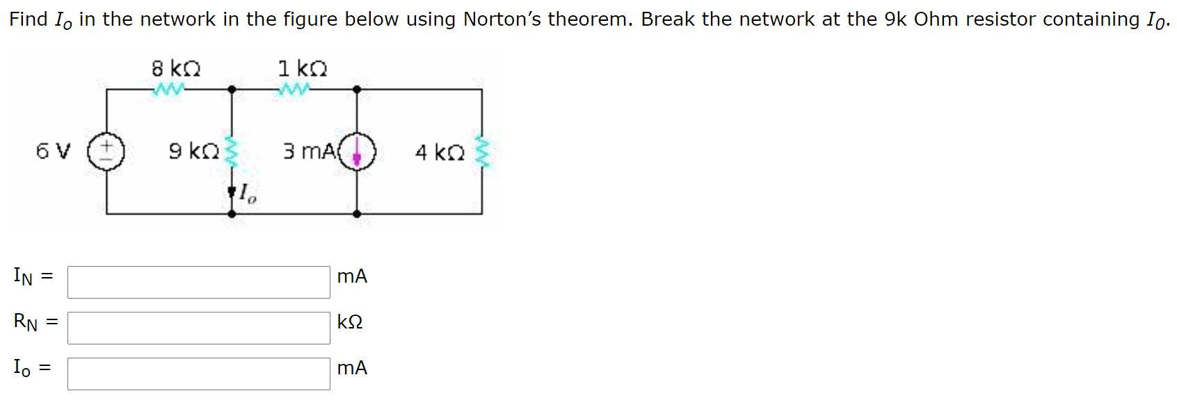 Solved Use Norton's theorem to find Vo in the network in the | Chegg.com