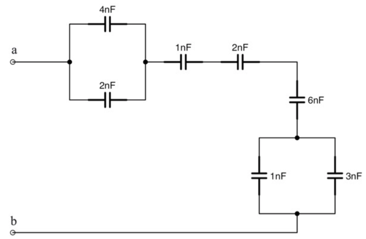Solved Determine the value of the equivalent capacitance | Chegg.com