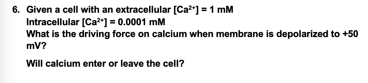 Solved 5 A Rise In Intracellular Ca2 Concentration Chegg Com