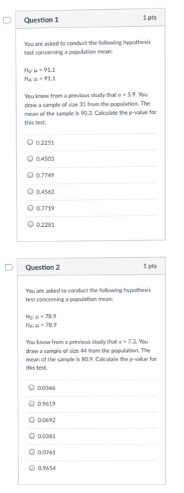 Solved You are asked to conduct the following hypothesis | Chegg.com