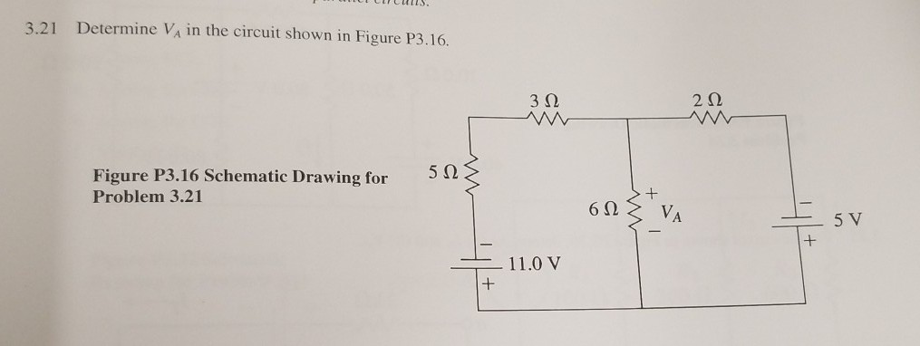 Solved Cutis Determine VA in the circuit shown in Figure | Chegg.com