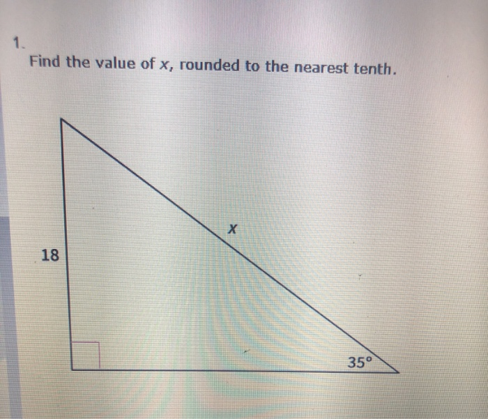 Solved Find the value of X, rounded to the nearest tenth.