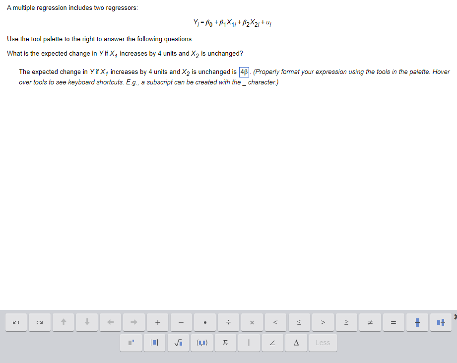 Solved A multiple regression includes two regressors: | Chegg.com