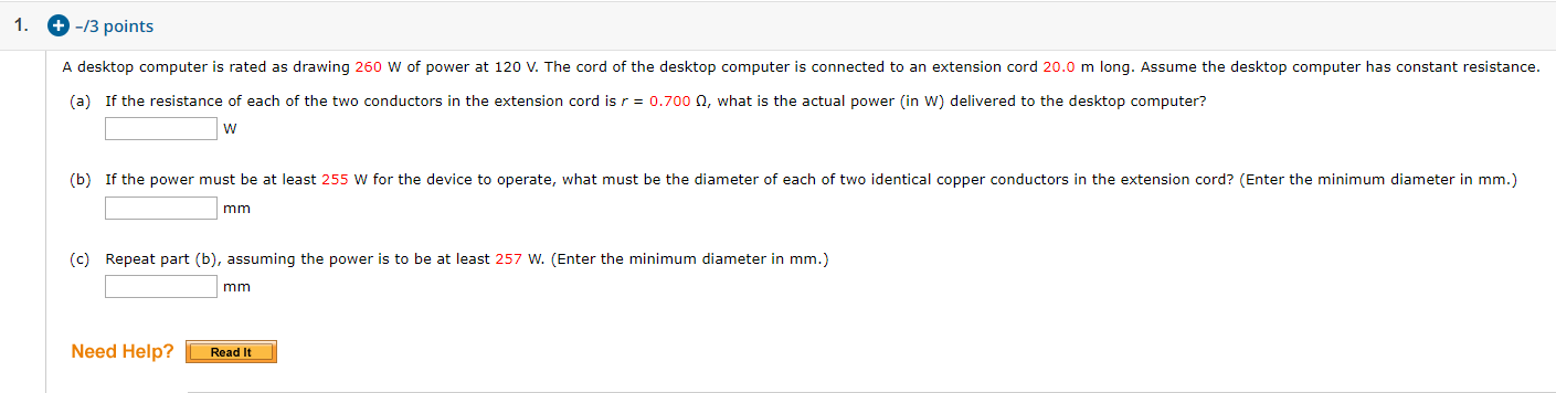 Solved 1 3 Points A Desktop Computer Is Rated As Draw
