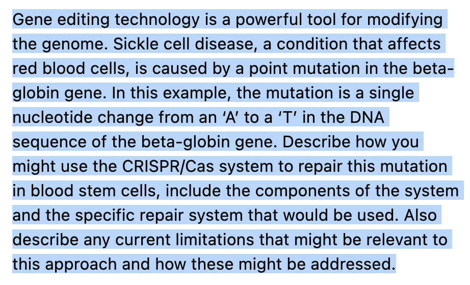 Solved Gene Editing Technology Is A Powerful Tool For | Chegg.com