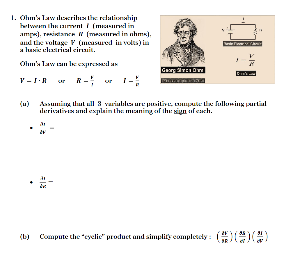 Solved R 1. Ohm's Law describes the relationship between the