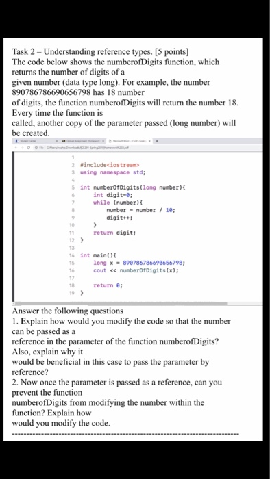 Solved Submit work for Taskl and Task2 in one pdf file, and | Chegg.com