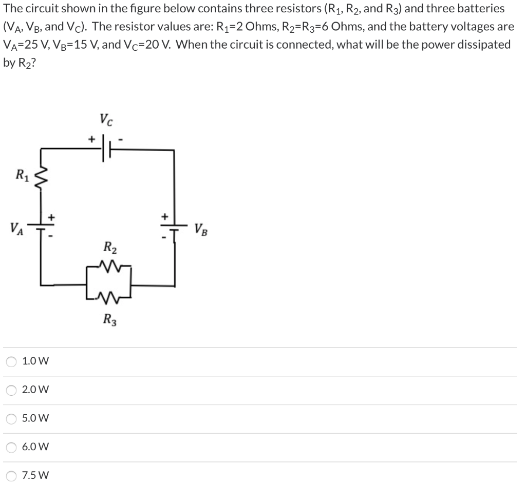 Solved The Circuit Shown In The Figure Below Contains Three | Chegg.com