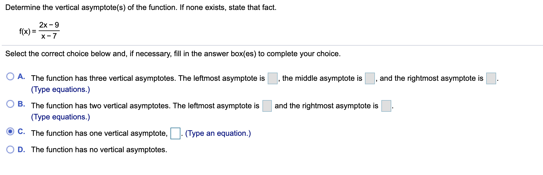 Solved Determine The Vertical Asymptote S Of The Functio Chegg Com