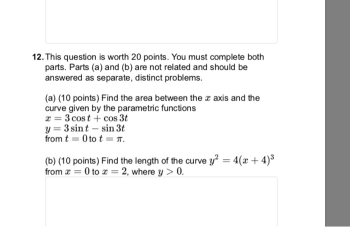 Solved 12. This question is worth 20 points. You must | Chegg.com