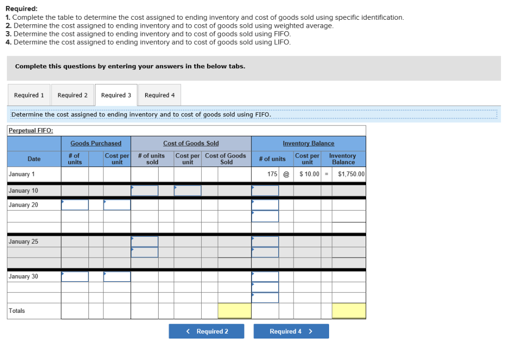 Solved Required 1. Complete the table to determine the | Chegg.com