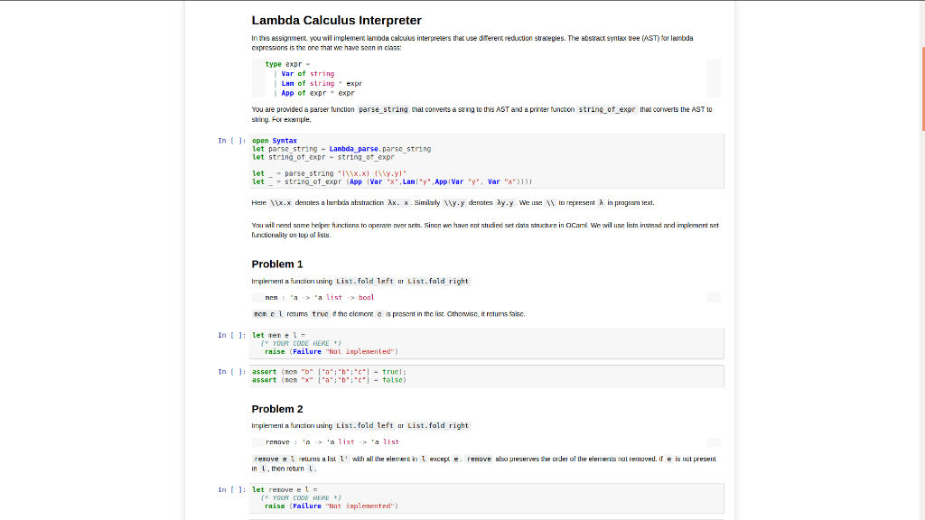 assignment with lambda