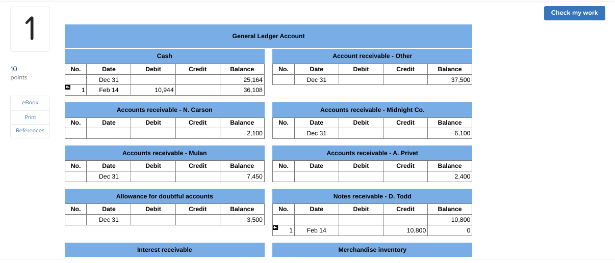 Solved Check my work 1 The following selected transactions | Chegg.com