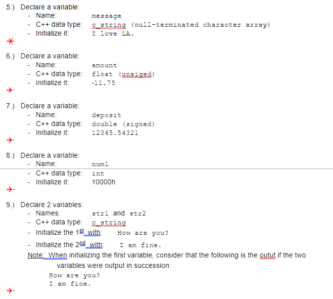 Solved Declare A Variable Name C Data Type Chegg Com