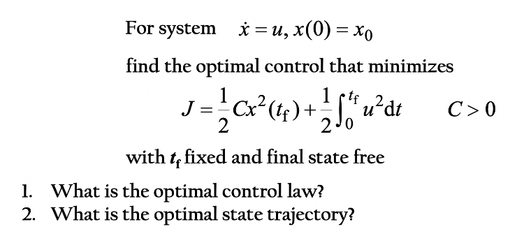 For system =u, x(0) = xo find the optimal control | Chegg.com