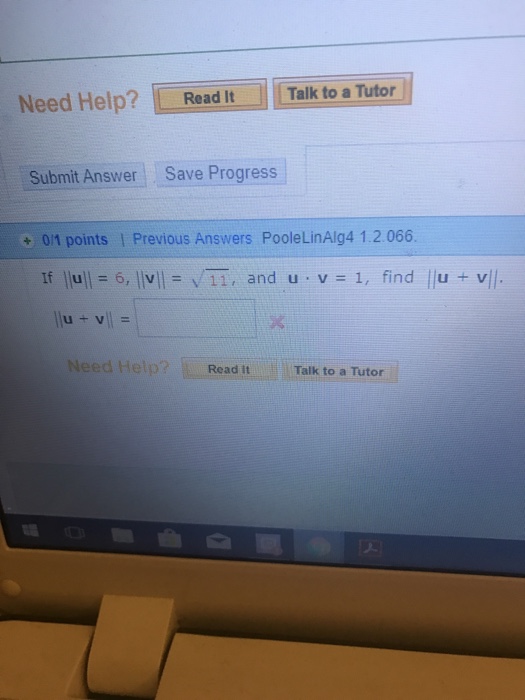 Solved Need Help? Read It Talk to a Tutor Submit Answer Save | Chegg.com