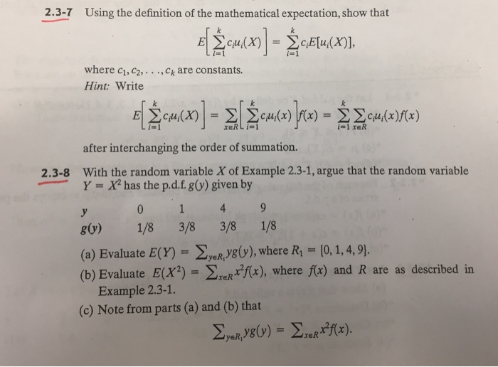Solved 2.3-7 Using the definition of the mathematical | Chegg.com