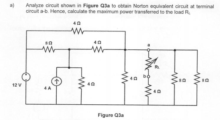 Solved A Analyze Circuit Shown In Figure Q3a To Obtain 