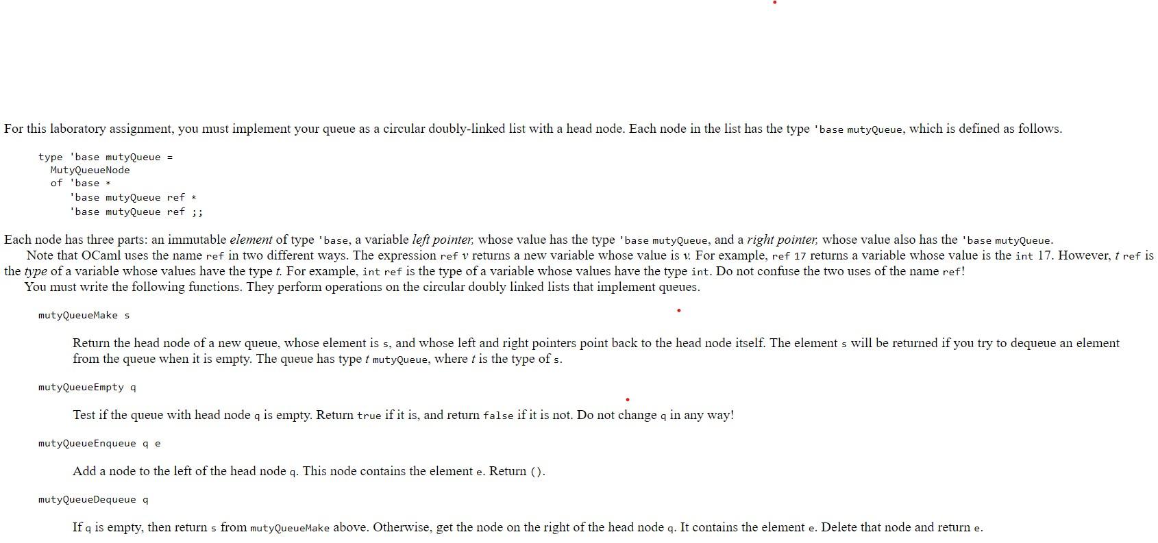 For this laboratory assignment, you must implement | Chegg.com