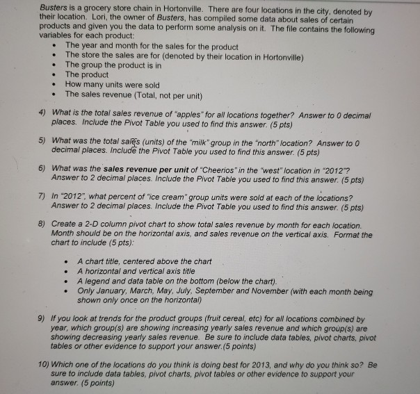 Busters is a grocery store chain in Hortonville.