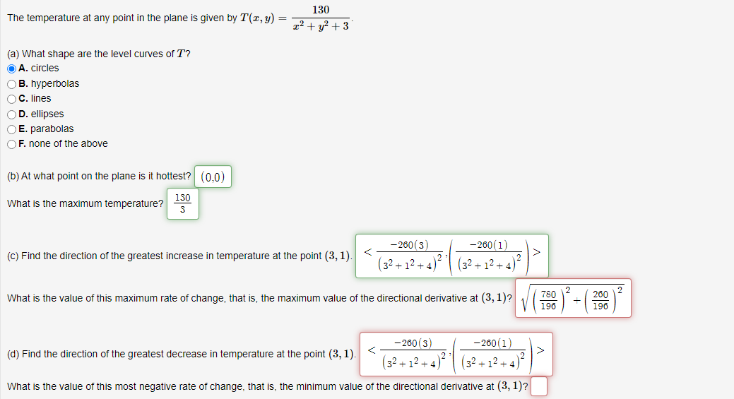 Solved The temperature at any point in the plane is given by | Chegg.com