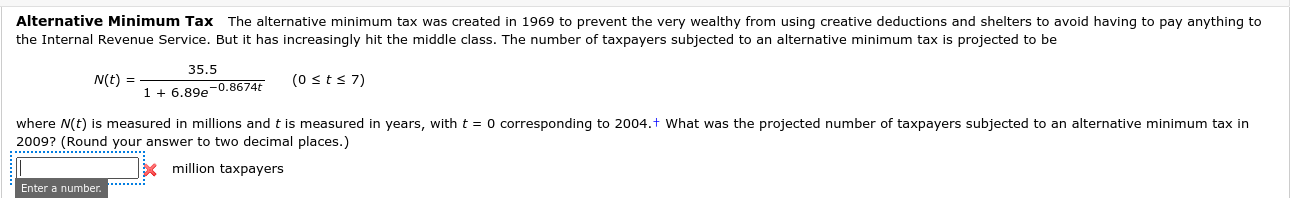 Solved Alternative Minimum Tax The alternative minimum tax | Chegg.com