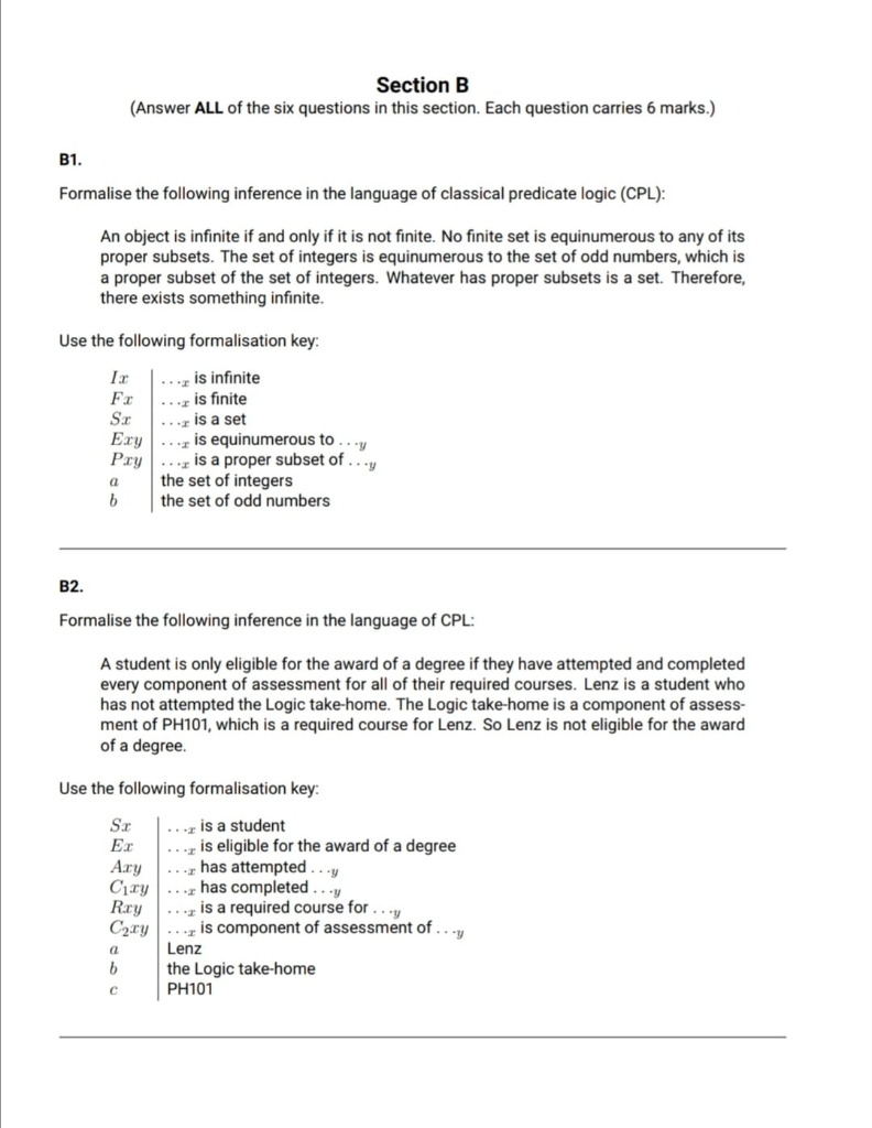 Solved Section B (Answer ALL of the six questions in this | Chegg.com
