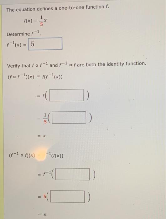 Solved The equation defines a one-to-one function f. f(x) = | Chegg.com