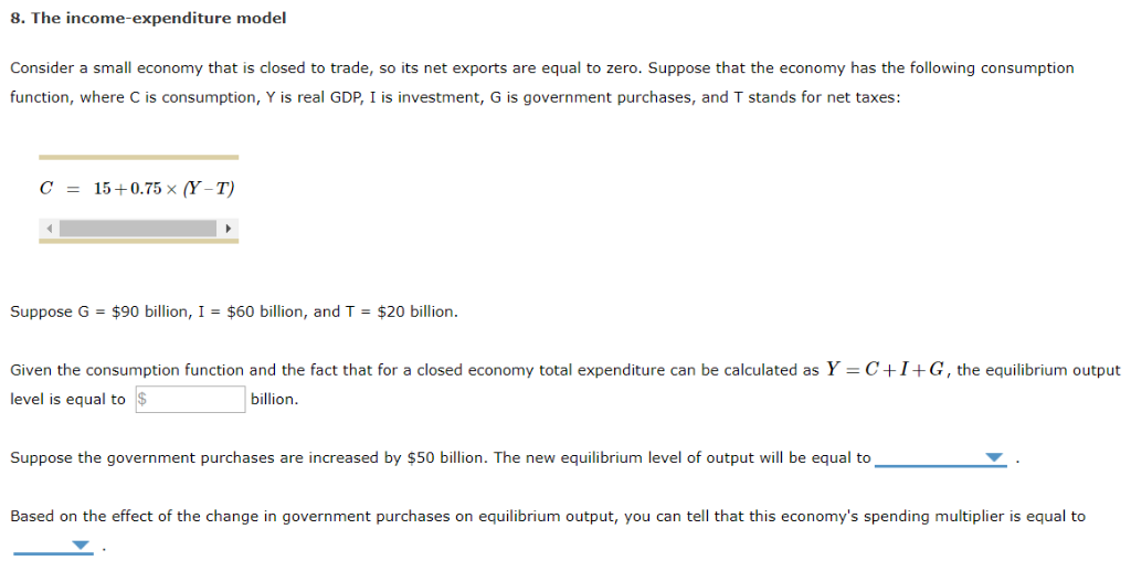 Solved 8. The Income-expenditure Model Consider A Small | Chegg.com