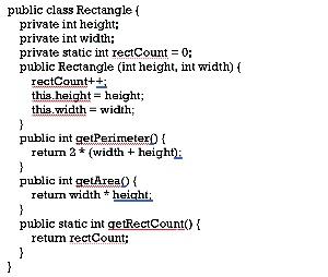 Solved Examine the following code for Rectangle.java | Chegg.com