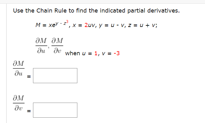 Solved Use the Chain Rule to find the indicated partial | Chegg.com
