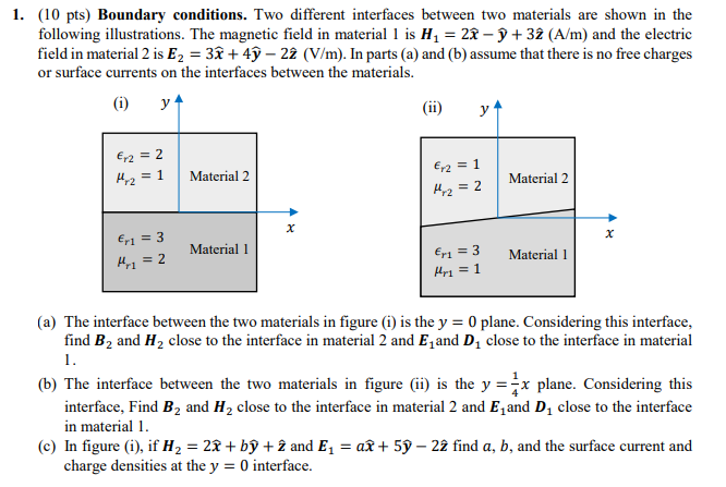 1. (10 pts) Boundary conditions. Two different | Chegg.com