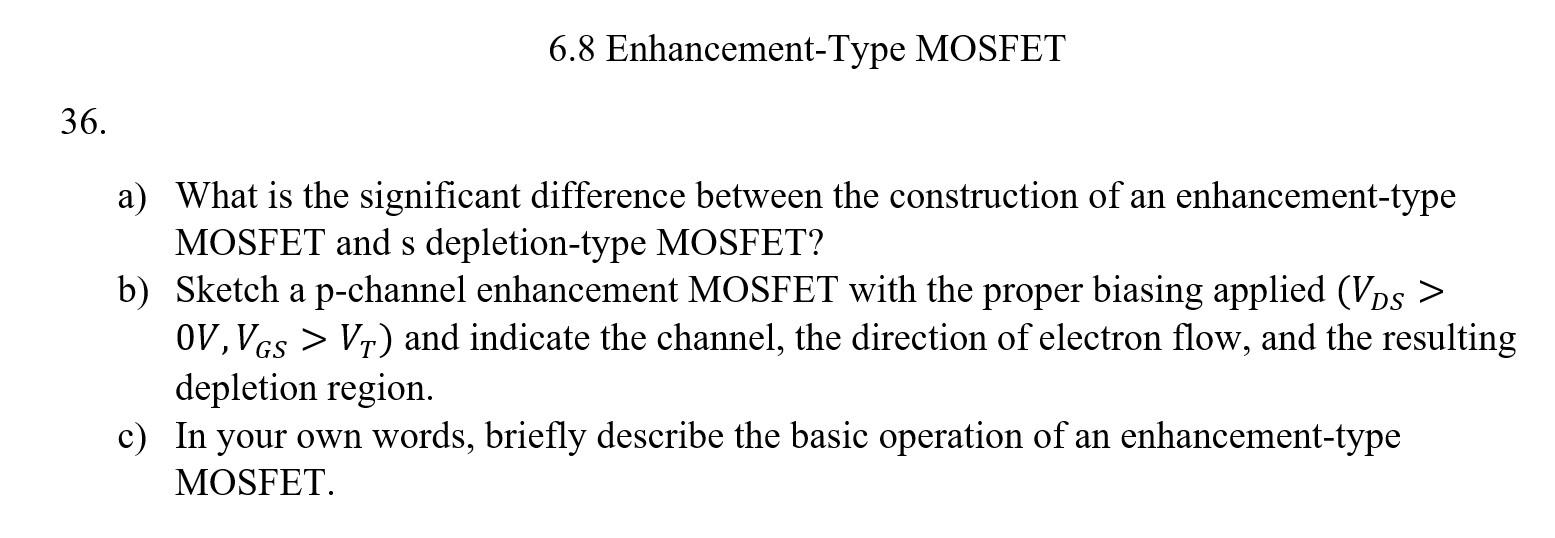 Solved 36. a) What is the significant difference between the | Chegg.com