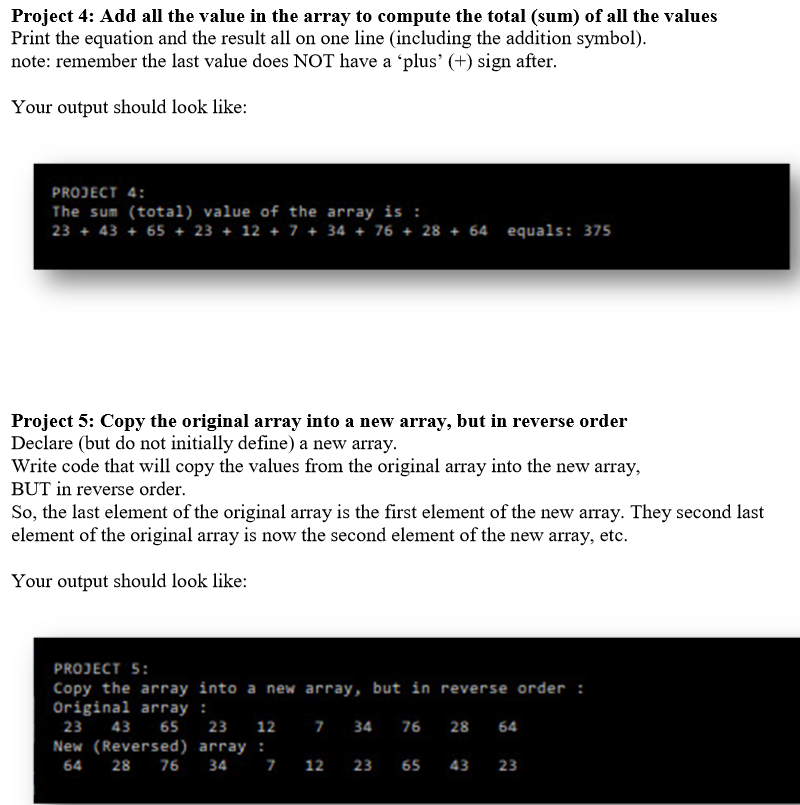 Solved This code will consist of seven (7) projects dealing | Chegg.com