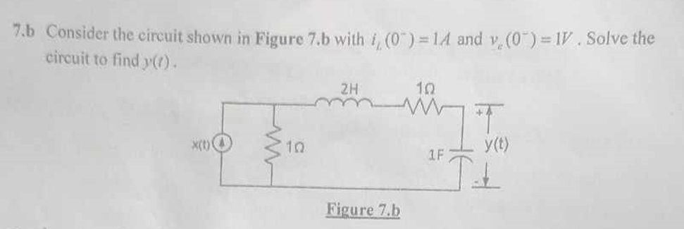 Solved 7.b Consider The Circuit Shown In Figure 7.b With | Chegg.com