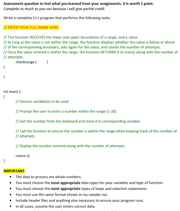 Solved Assessment question to test what you learned from | Chegg.com