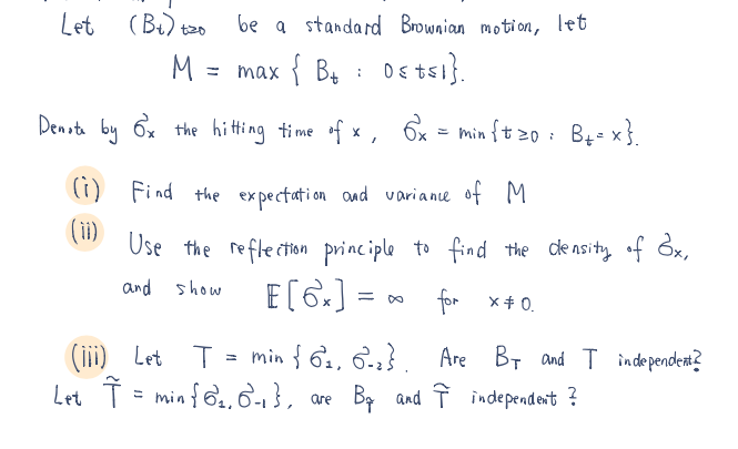 Let (B1) Tzo Be A Standard Brownian Motion, Let ME = | Chegg.com