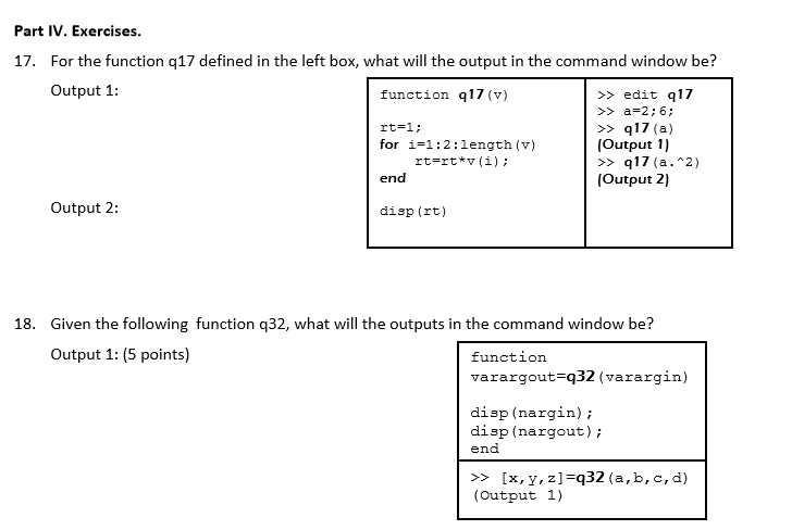 Solved Part IV. Exercises. 17. For the function q17 defined | Chegg.com
