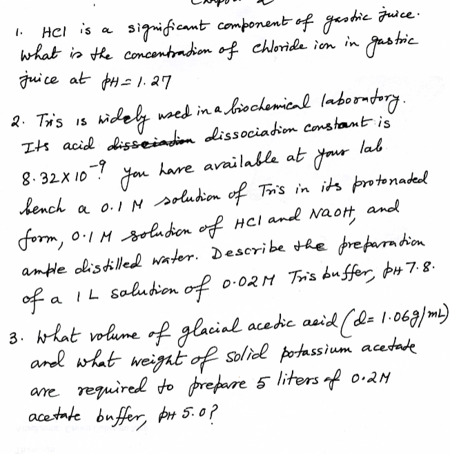 Solved 1. Hel is a significant component of gastric juice.