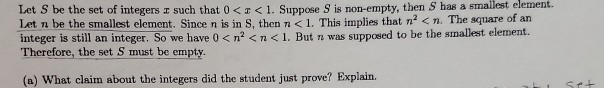 Solved Let S be the set of integers such that 0