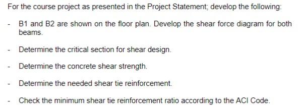 Solved For the course project as presented in the Project | Chegg.com