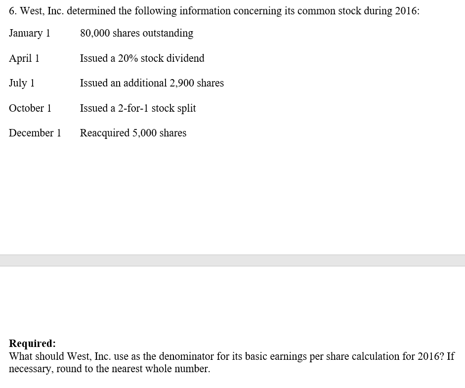 solved-6-west-inc-determined-the-following-information-chegg