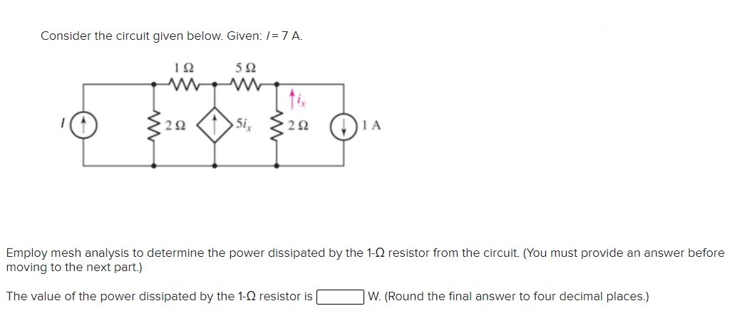 Solved Consider the circuit given below. Given: /= 7 A. 122 | Chegg.com