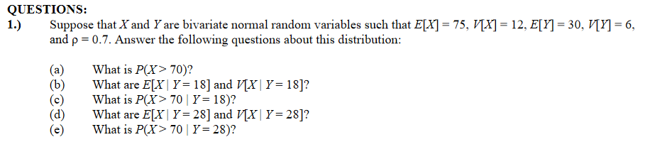 Solved Questions 1 Suppose That X And Y Are Bivariate Chegg Com