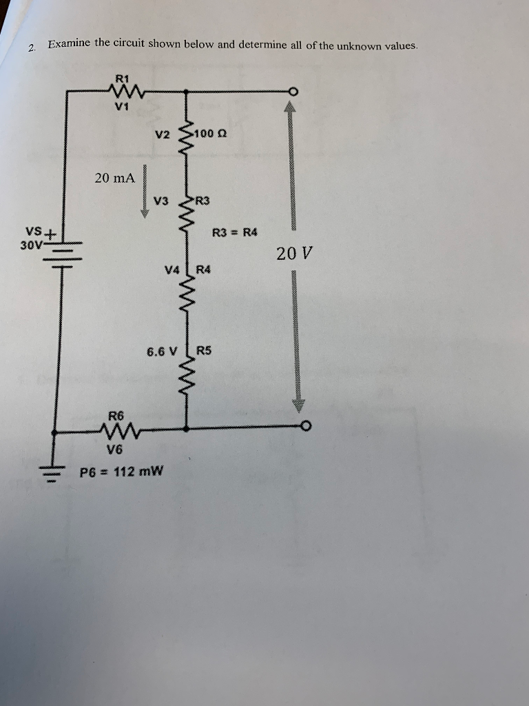 Solved Examine the circuit shown below and determine all of | Chegg.com