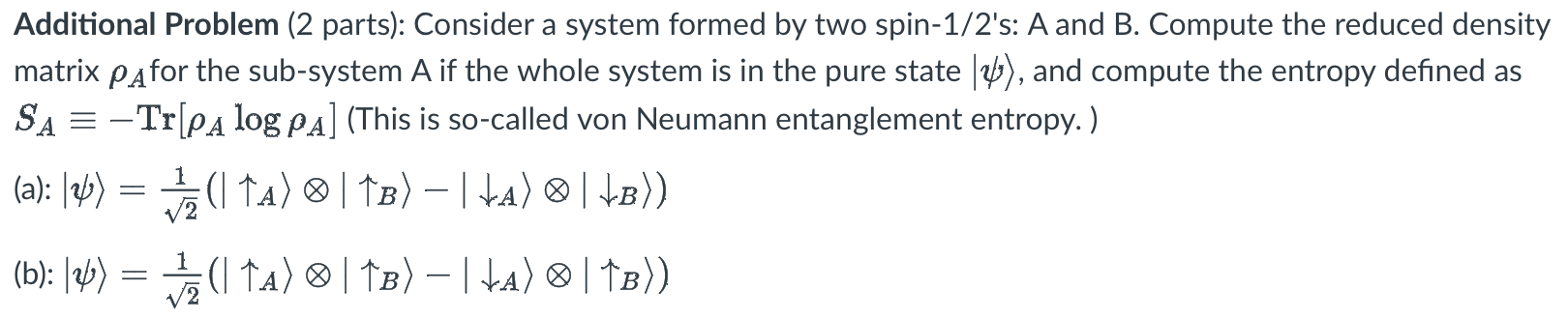 Solved Additional Problem (2 Parts): Consider A System | Chegg.com